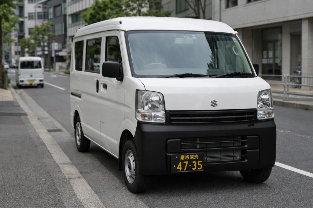 Amazon Flex用の黒ナンバー軽バン（リース車両）